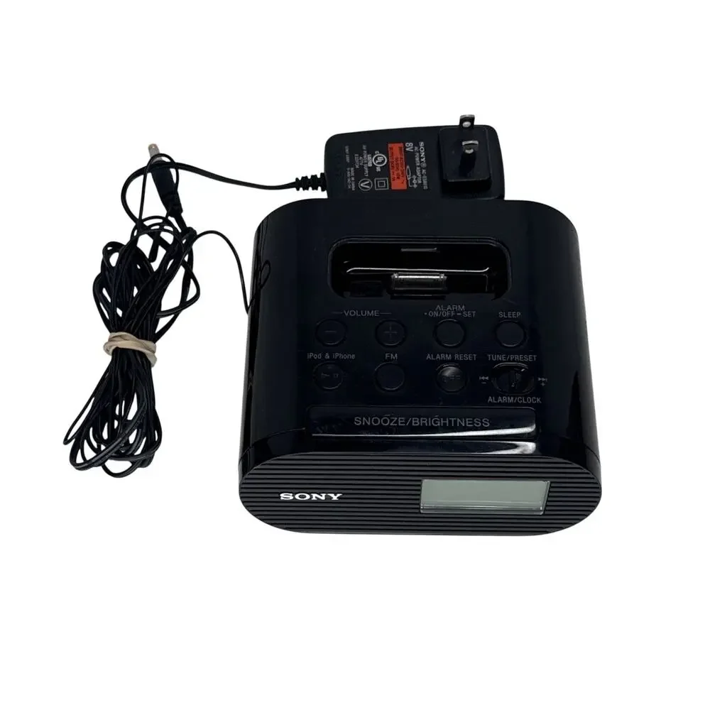 Sony ICF-C05IP 30-Pin iPhone/iPod Clock Radio Speaker Dock Tested w/ AC Adapter